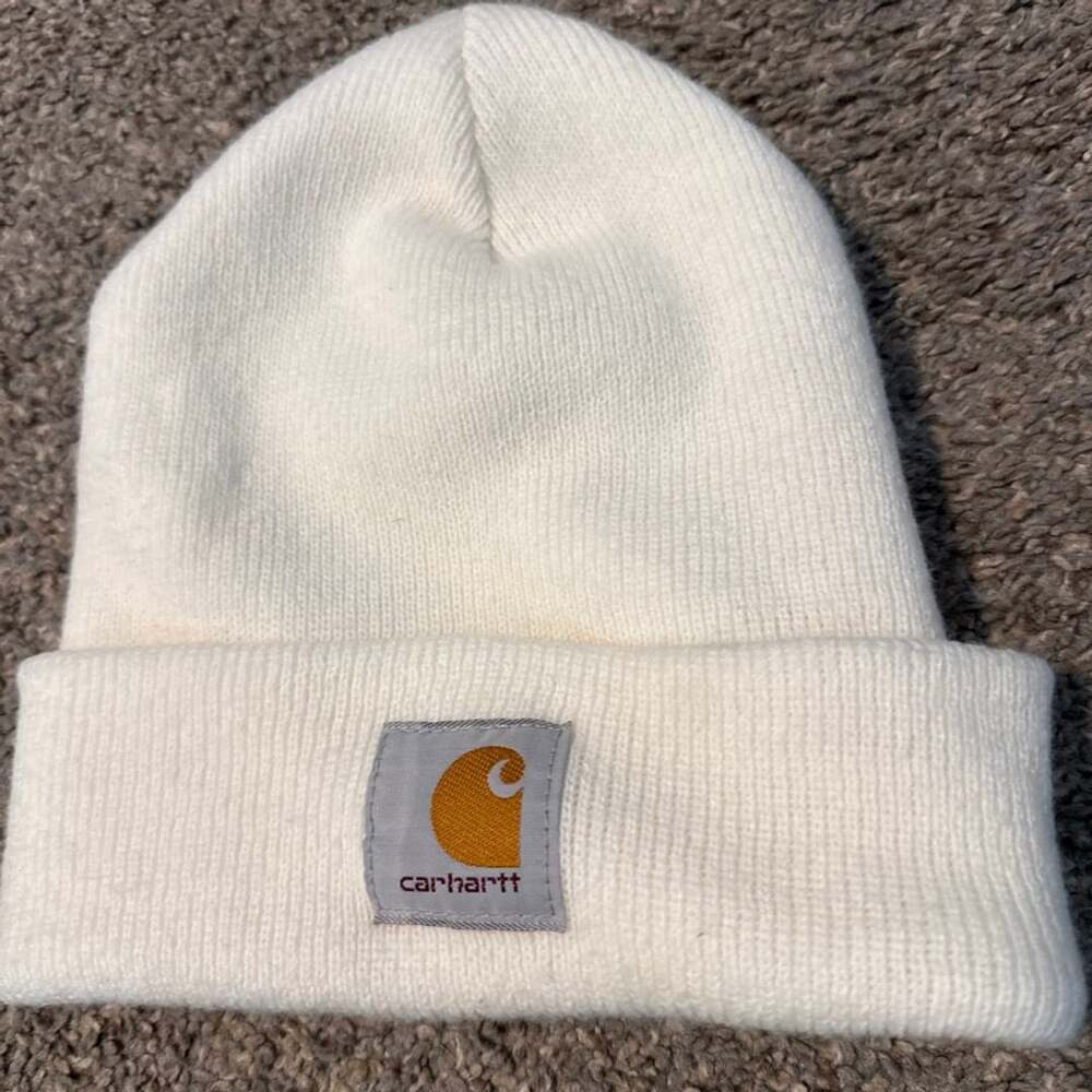 Carhartt A18 Watch Hat Cuffed Knit Beanie White